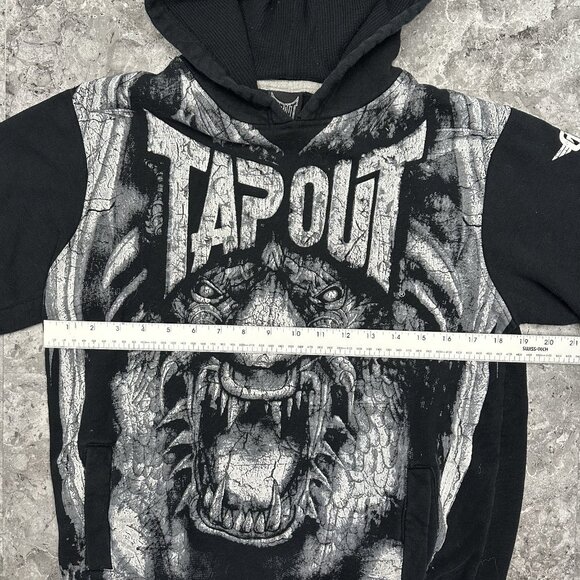 Tapout Fight Co Demon Y2K MMA Hoodie Mens Size S Black White READ - Picture 8 of 9